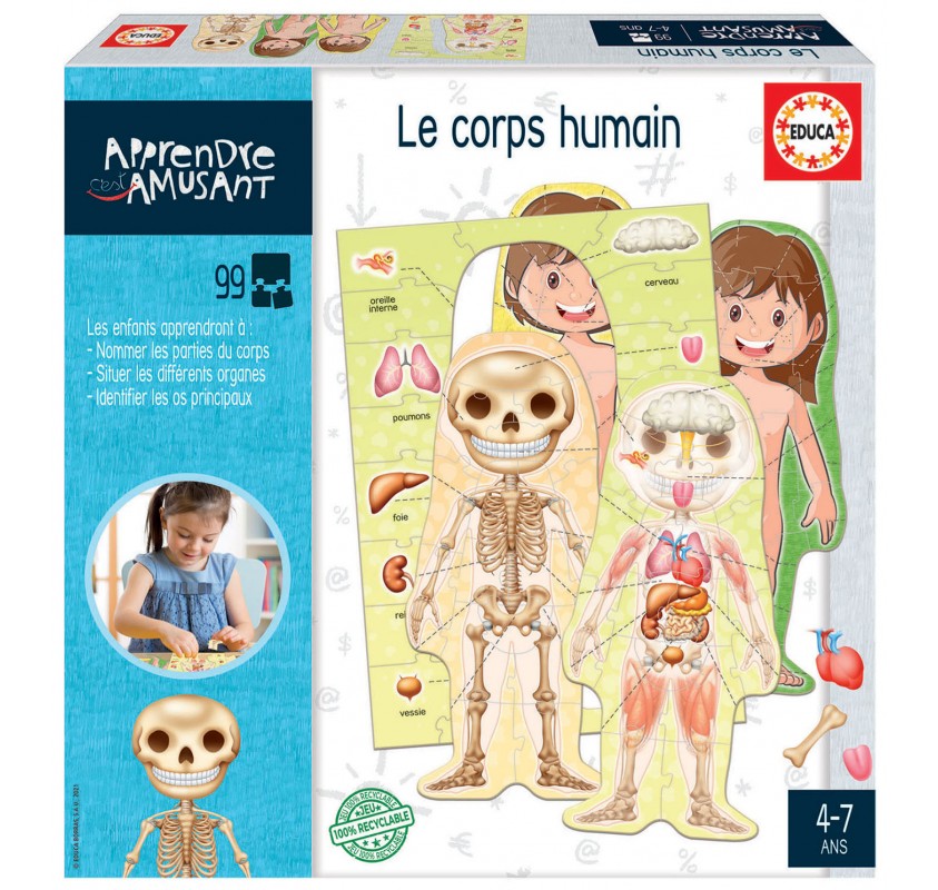 Boîte de jeux Le corps humain ( 8 jeux) 5-7 ans