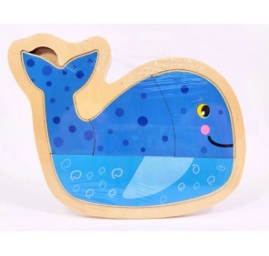 PUZZLE BALEINE EN BOIS