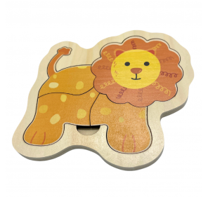 PUZZLE EN BOIS 4 PIECES: LION