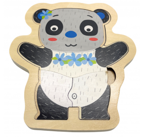 PUZZLE EN BOIS 4 PIECES: PANDA