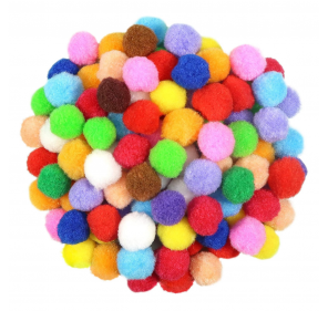 100 PETITS POMPONS COLORES...