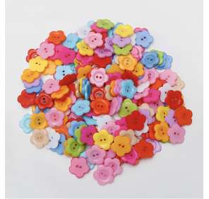 LOT DE 40 BOUTONS FLEURS...