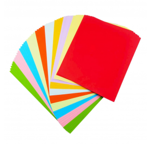 LOT DE 100 FEUILLES COLORES...